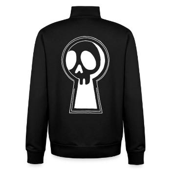 Der Weiße Tod schaut uns zu - Unisex Organic Zip Sweatshirt von Stanley/Stella - Schwarz - Hinten - AI Model Male 185 light (185cm)