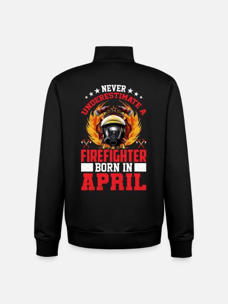Fire Brigade Birthday April - Unisex Organic Zip Sweatshirt by Stanley/Stella - black