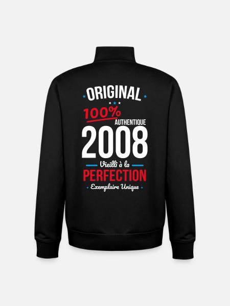 2008 – Original – Exemplaire unique - Sweat zippé unisexe en coton bio Stanley/Stella - noir