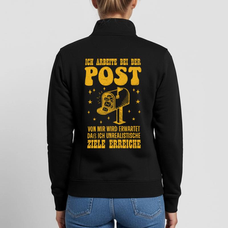 Postboten ICH ARBEITE BEI DER POST VON MIR WIRD Unisex Organic Zip Sweatshirt von Stanley/Stella