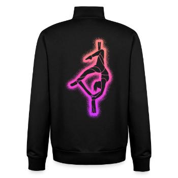 Vertical Cloth Aerial Acrobatics Girls Aerial Silk - Unisex Organic Zip Sweatshirt by Stanley/Stella - black - Back - AI Model Male 185 light (185cm)