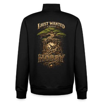 Bonsaibaum I Just Wanted A Simple Hobby - Unisex Organic Zip Sweatshirt von Stanley/Stella - Schwarz - Hinten - AI Model Male 185 light (185cm)