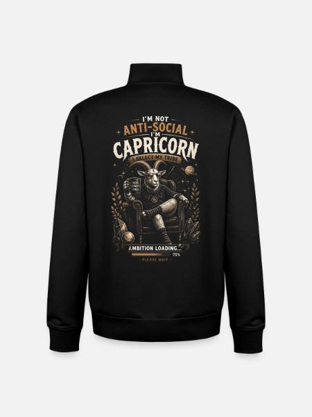Steinbock-Stammesambition – Tierkreis-Humor - Unisex Organic Zip Sweatshirt von Stanley/Stella - Schwarz