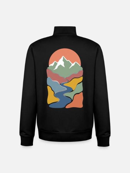 Mountain Valley - Unisex Organic Zip Sweatshirt von Stanley/Stella - Schwarz