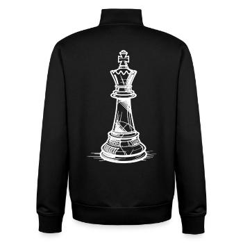 Schachfigur Skizze - Unisex Organic Zip Sweatshirt von Stanley/Stella - Schwarz - Hinten - AI Model Male 185 light (185cm)