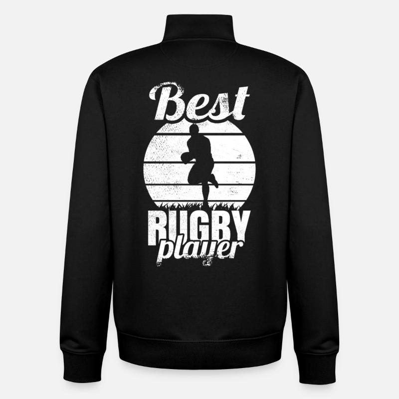 Bester Rugbyspieler - Unisex Organic Zip Sweatshirt von Stanley/Stella - Schwarz