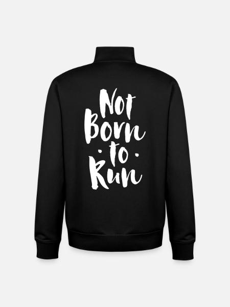 Pas né pour courir - Sweat zippé unisexe en coton bio Stanley/Stella - noir