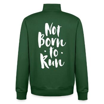 Pas né pour courir - Sweat zippé unisexe en coton bio Stanley/Stella - vert bouteille - Dos - AI Model Male 185 dark (185cm)
