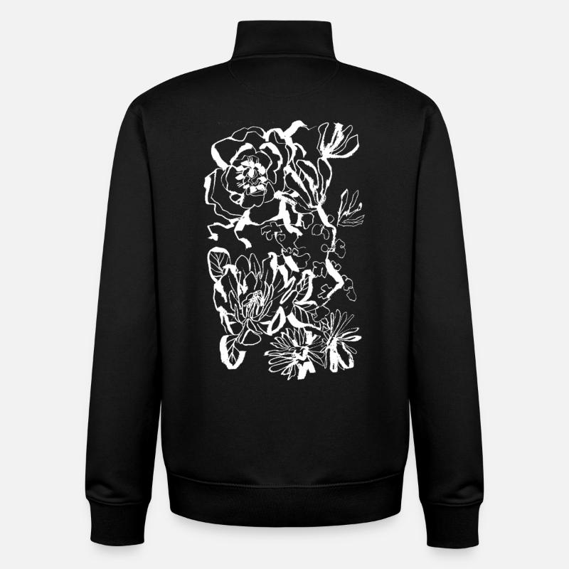 BLÜTE - Unisex Organic Zip Sweatshirt von Stanley/Stella - Schwarz