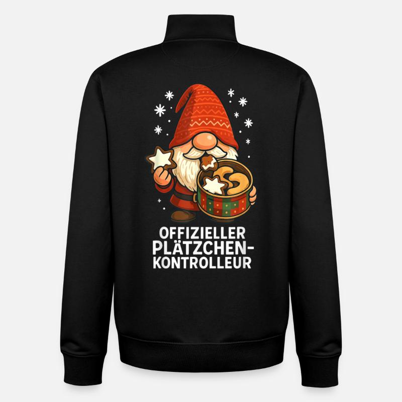 Official cookie inspector - Unisex Organic Zip Sweatshirt by Stanley/Stella - black