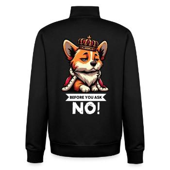 Before You Ask Corgi Corgi Welsh Corgi Corgi Dog - Unisex Organic Zip Sweatshirt by Stanley/Stella - black - Back - AI Model Male 185 light (185cm)