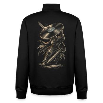 Disques vinyles de collection Vinyl Vinyl Collections - Sweat zippé unisexe en coton bio Stanley/Stella - noir - Dos - AI Model Male 185 light (185cm)