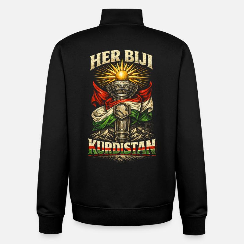 Her Biji Kurdistan Kurde Kurden - Unisex Organic Zip Sweatshirt von Stanley/Stella - Schwarz