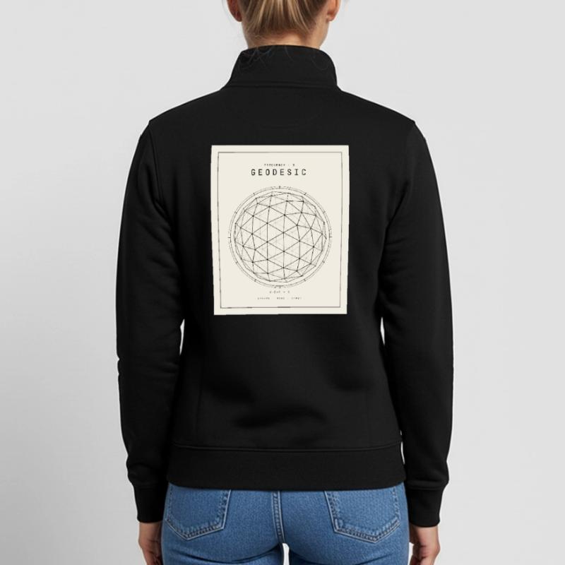 Geodesian Sphere Geometry Pattern Unisex Organic Zip Sweatshirt by Stanley/Stella