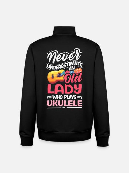 Funny Ukulele Designs and Sayings - Unisex Organic Zip Sweatshirt by Stanley/Stella - black