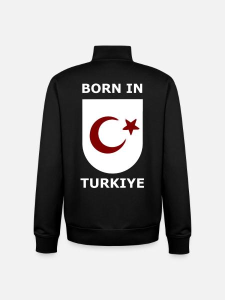 Born in Türkiye Shield - Unisex Organic Zip Sweatshirt von Stanley/Stella - Schwarz