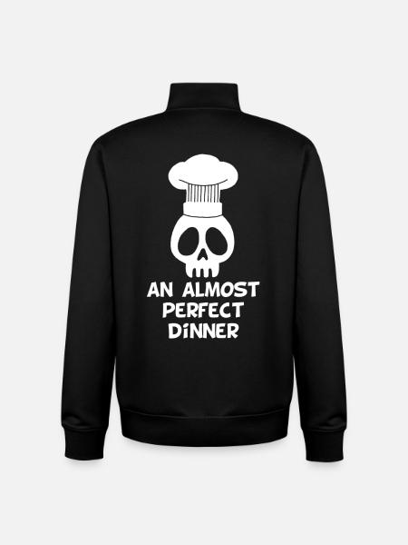 An almost perfect dinner - Unisex Organic Zip Sweatshirt by Stanley/Stella - black