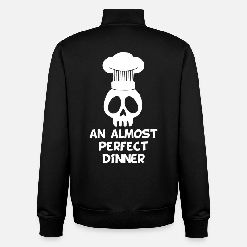 An almost perfect dinner - Unisex Organic Zip Sweatshirt by Stanley/Stella - black