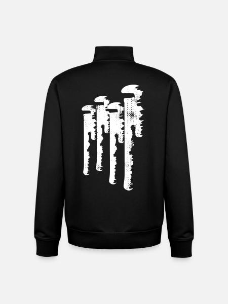 Water Pipe Wrench Drawing - Unisex Organic Zip Sweatshirt by Stanley/Stella - black