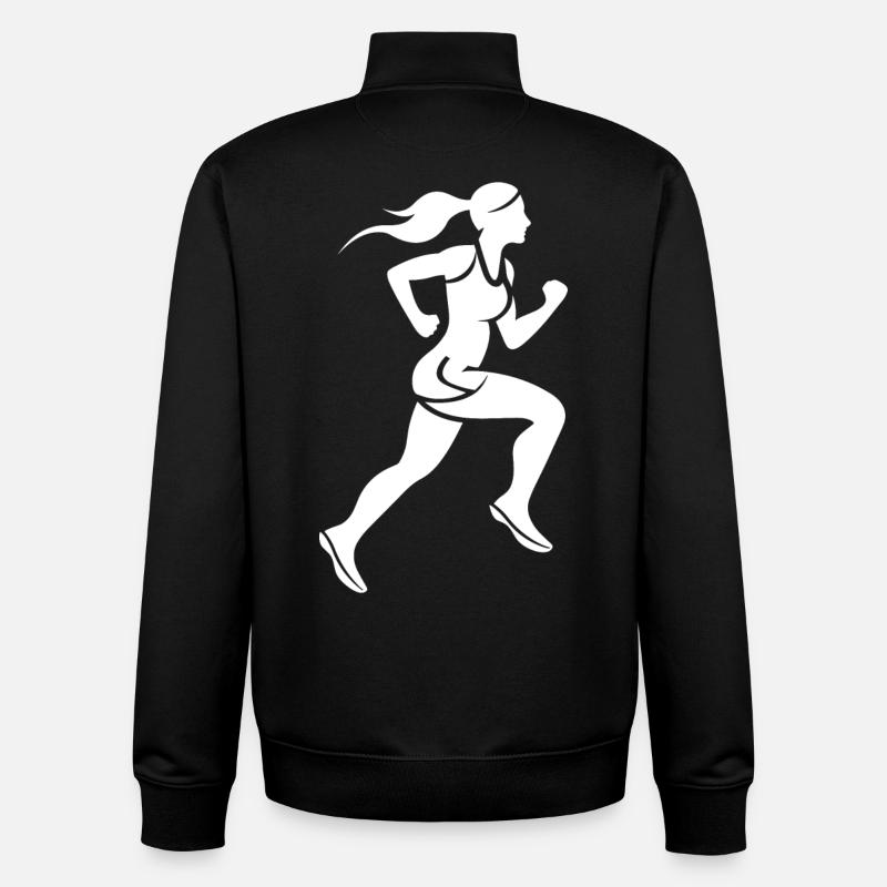 Coureur - Sweat zippé unisexe en coton bio Stanley/Stella - noir