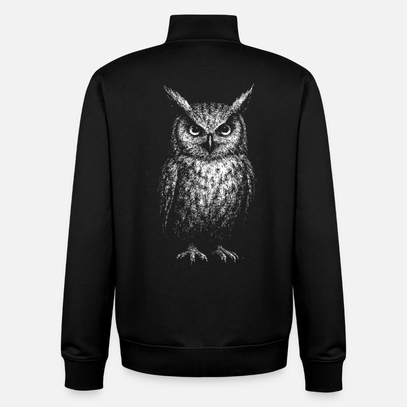 Ein Uhu - Unisex Organic Zip Sweatshirt von Stanley/Stella - Schwarz