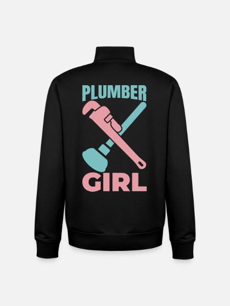 Plombière Fille - Sweat zippé unisexe en coton bio Stanley/Stella - noir