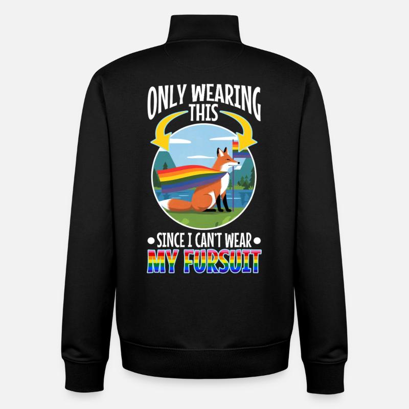 Fourrure certifiée - Sweat zippé unisexe en coton bio Stanley/Stella - noir