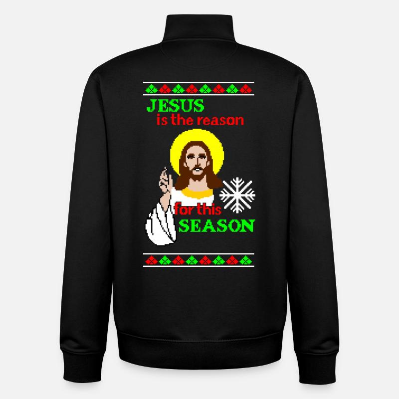 Jesus is the reason - Unisex Organic Zip Sweatshirt von Stanley/Stella - Schwarz
