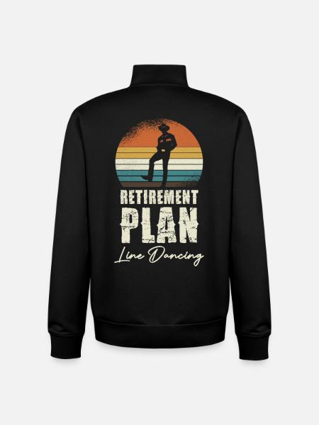 Retirement Line Dance Sunset - Unisex Organic Zip Sweatshirt by Stanley/Stella - black