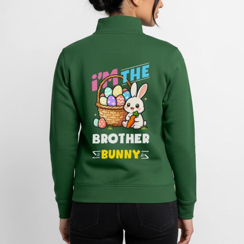 Happy Easter Sweet Easter Bunny Egg Hunt Easter Eggs Unisex Organic Zip Sweatshirt by Stanley/Stella