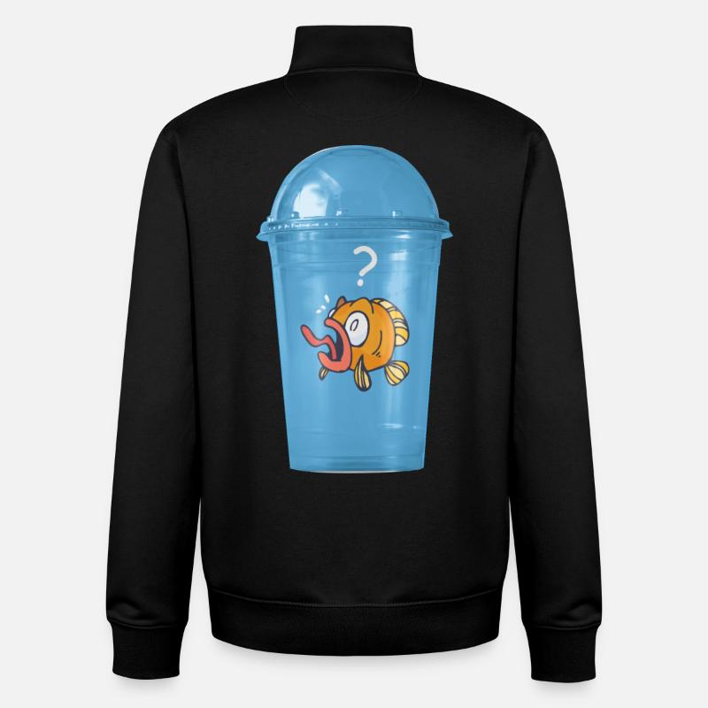 Sans plastique - Sweat zippé unisexe en coton bio Stanley/Stella - noir