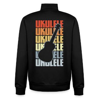 Vintage Ukulele - Unisex Organic Zip Sweatshirt von Stanley/Stella - Schwarz - Hinten - AI Model Male 185 light (185cm)