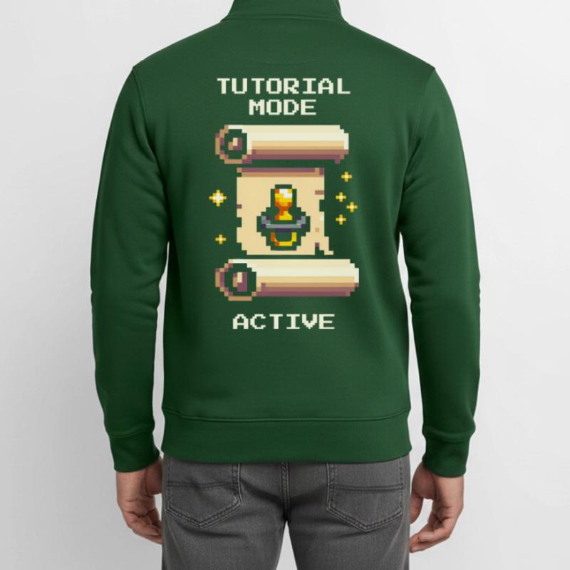 Tutorial Mode Active | Parents at the learning level Unisex Organic Zip Sweatshirt by Stanley/Stella
