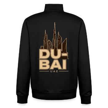 Dubai Skyline UAE Burj Khalifa - Unisex Organic Zip Sweatshirt by Stanley/Stella - black - Back - AI Model Male 185 light (185cm)