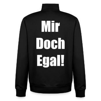 Mir Doch Egal! - Unisex Organic Zip Sweatshirt von Stanley/Stella - Schwarz - Hinten - AI Model Male 185 light (185cm)