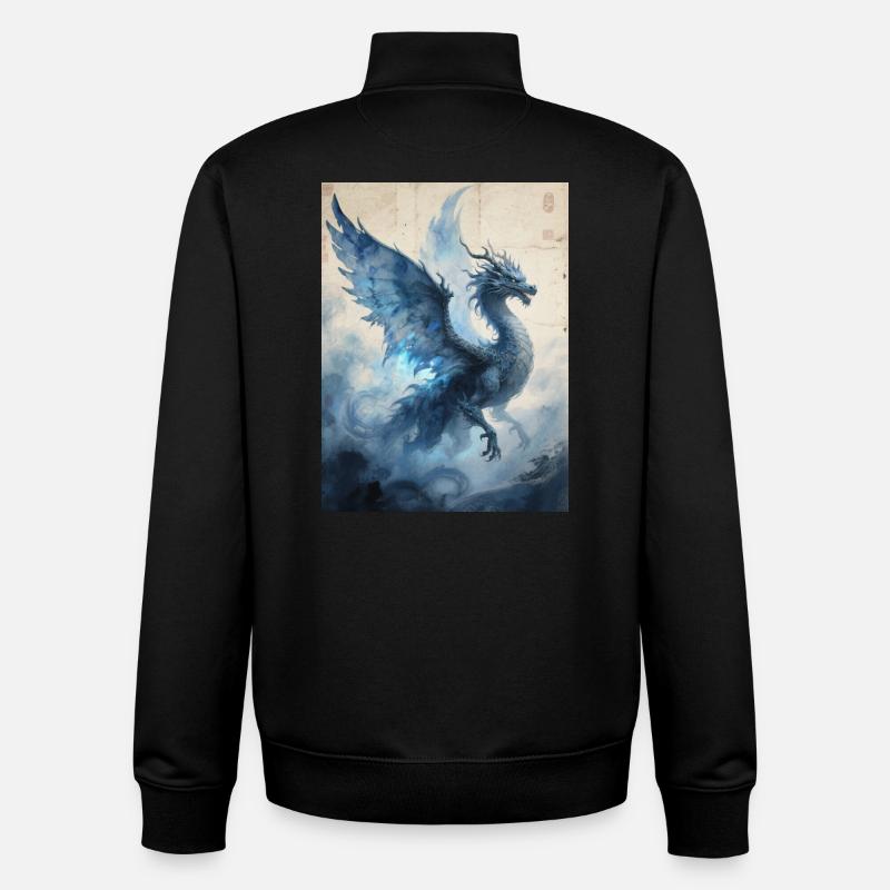 The Stormmaster: Yinglong – Flood - Unisex Organic Zip Sweatshirt by Stanley/Stella - black