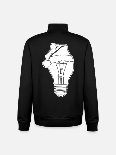 Lamp with Christmas hat - Unisex Organic Zip Sweatshirt by Stanley/Stella - black