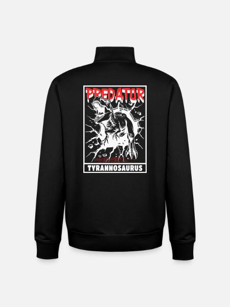 Predator - Tyrannosaurus - Unisex Organic Zip Sweatshirt by Stanley/Stella - black