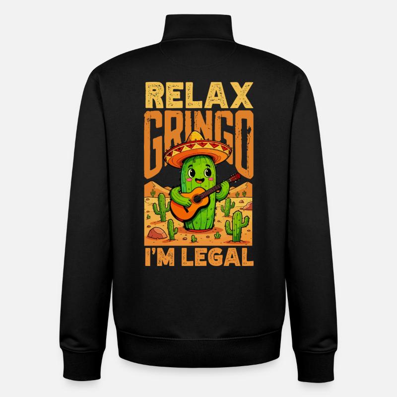 Mexico Pride & Home Mexican Mexico Flag - Unisex Organic Zip Sweatshirt by Stanley/Stella - black