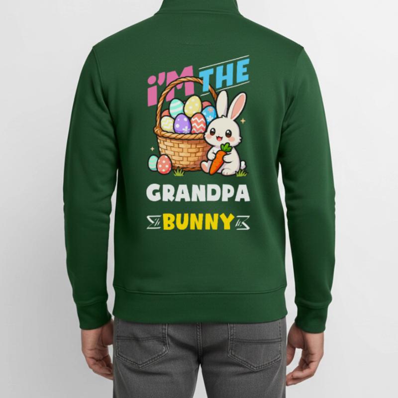 Happy Easter Sweet Easter Bunny Egg Hunt Easter Eggs Unisex Organic Zip Sweatshirt by Stanley/Stella