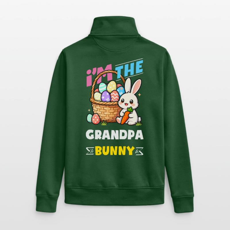 Happy Easter Sweet Easter Bunny Egg Hunt Easter Eggs Unisex Organic Zip Sweatshirt by Stanley/Stella