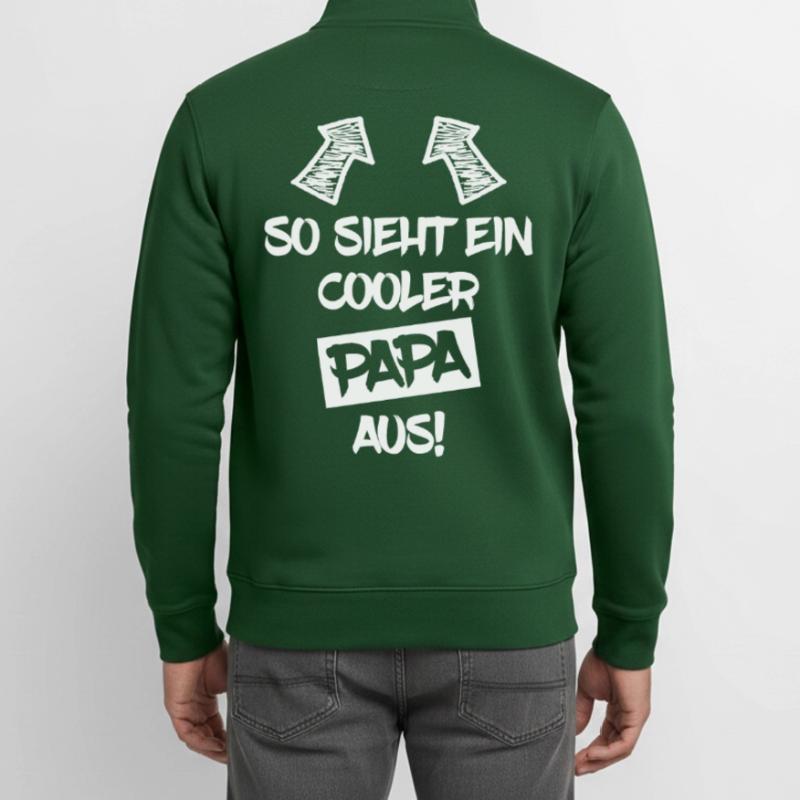 So sieht ein cooler Papa aus Unisex Organic Zip Sweatshirt von Stanley/Stella