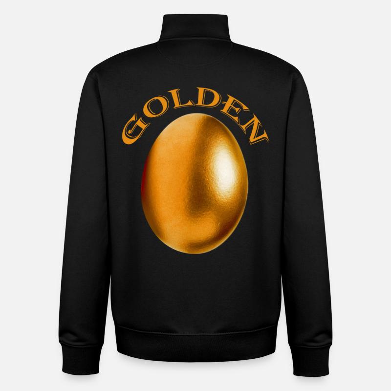 Goldenes Ei - Unisex Organic Zip Sweatshirt von Stanley/Stella - Schwarz