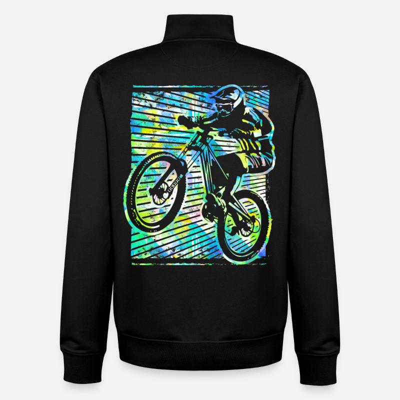 VTT - VTT - Vélo - VTT - Sweat zippé unisexe en coton bio Stanley/Stella - noir