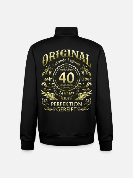 40 years matured - Unisex Organic Zip Sweatshirt by Stanley/Stella - black