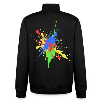 Colorful Color Design Abstract Art - Unisex Organic Zip Sweatshirt by Stanley/Stella - black - Back - AI Model Male 185 light (185cm)