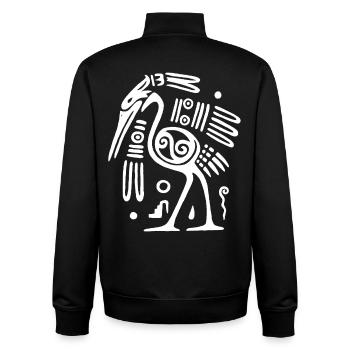 Weißer Totemvogel - Unisex Organic Zip Sweatshirt von Stanley/Stella - Schwarz - Hinten - AI Model Male 185 light (185cm)
