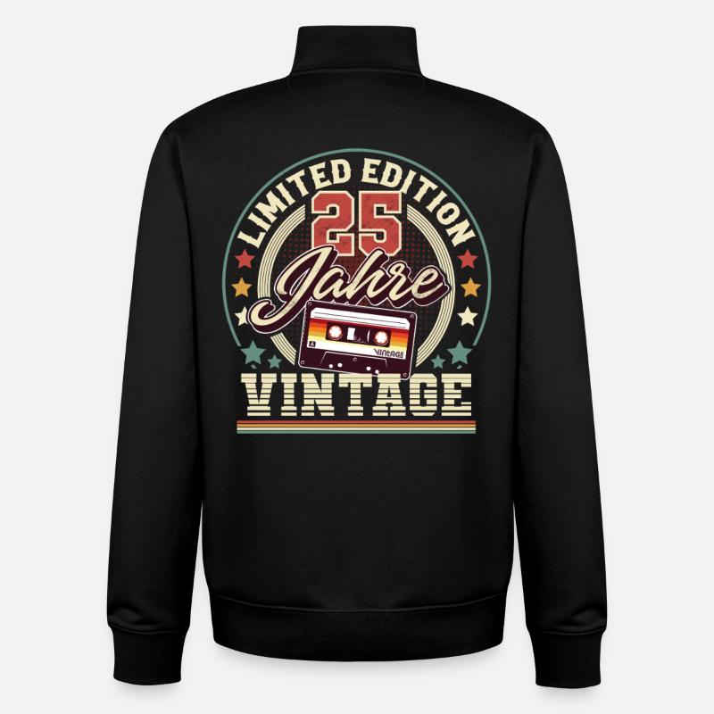 25e anniversaire - Sweat zippé unisexe en coton bio Stanley/Stella - noir