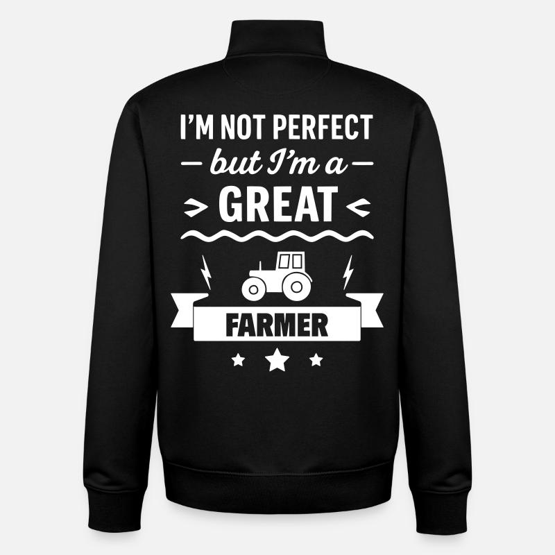 Super Farmer Tractor Field - Unisex Organic Zip Sweatshirt by Stanley/Stella - black