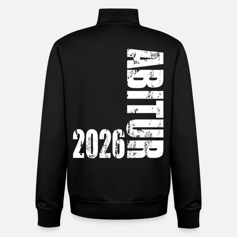 Abitur 2026 - Sweat zippé unisexe en coton bio Stanley/Stella - noir